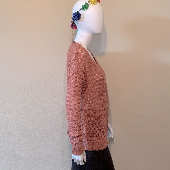 Cotton Emporium Open Stitch Cardigan Size Medium - Picture 7 of 12